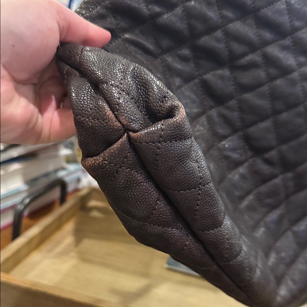 Chanel Dark Brown Quilted Shoulder Bag - Picture 4 of 6